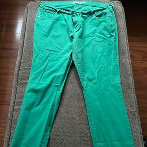 Old navy green denim
